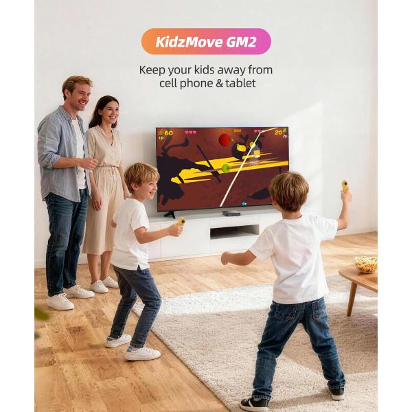 Alternative view of MECOOL σετ ασύρματων motion gamepad KidzMove GM2 για smart TV & TV Box, κίτρινο, 2τμχ