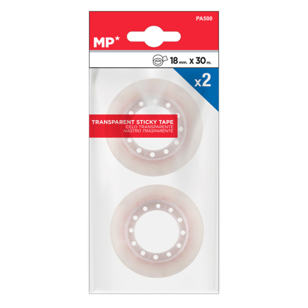 Alternative view of MP κολλητική ταινία PA500, διάφανη, 18mm, 30m, 2τμχ
