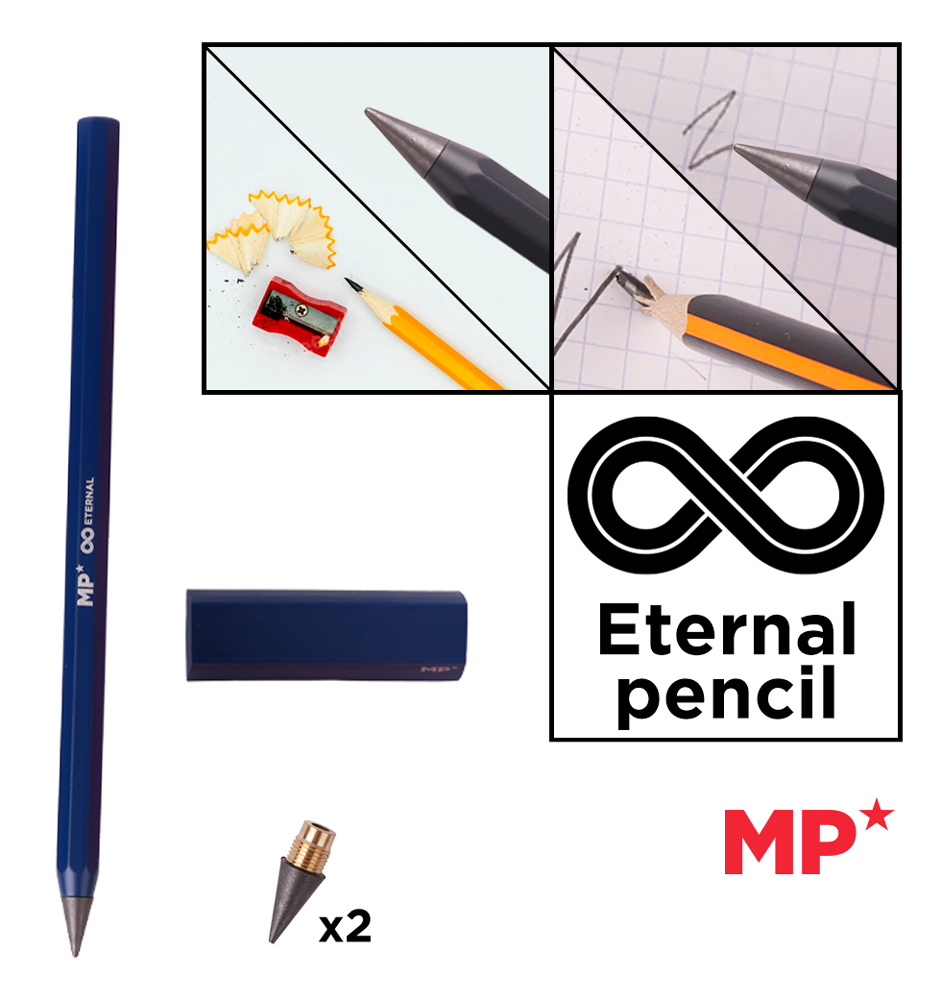 MP eternal μολύβι PE560 με γόμα & 2x ανταλλακτικές μύτες, μπλε - Image 2
