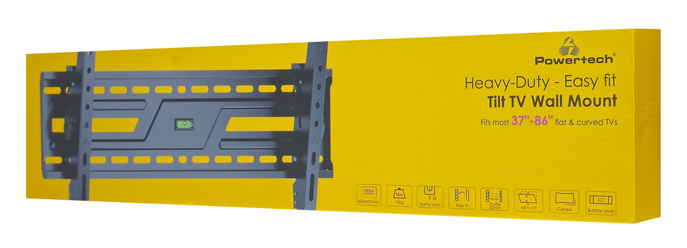 POWERTECH επιτοίχια βάση τηλεόρασης PT-1370, 37-86", έως 75kg, ρυθμιζόμενη κλίση - Image 8