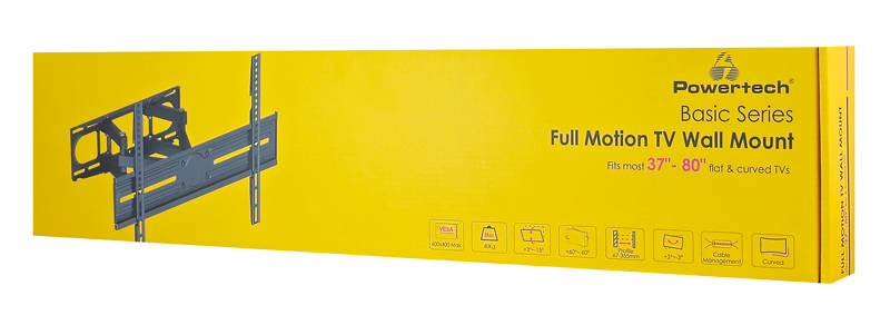 POWERTECH επιτοίχια βάση τηλεόρασης PT-1389, 37-80", έως 40kg, full motion - Image 8