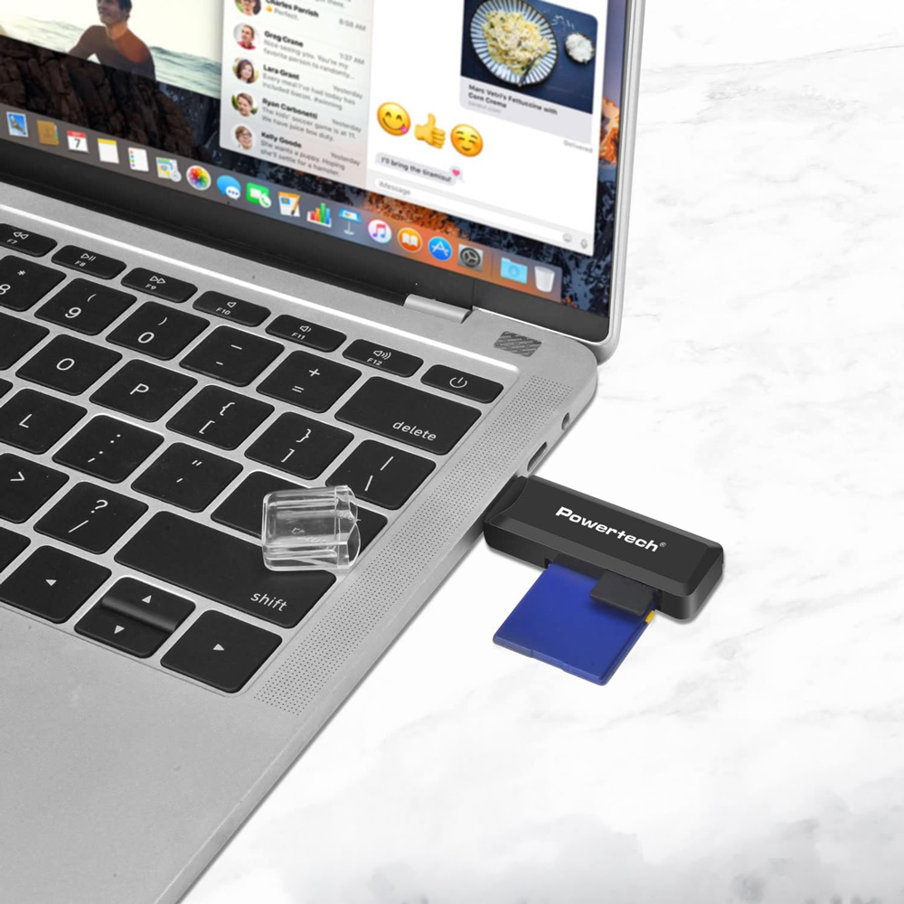 POWERTECH card reader PT-1605 για SD & micro SD, USB 3.0, 5Gbps, μαύρο - Image 2