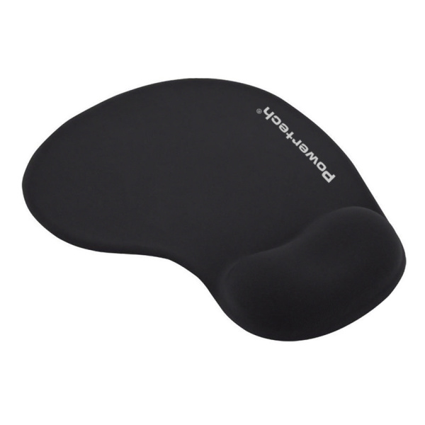 POWERTECH mouse pad PT-1611 με στήριγμα καρπού, 23x19x1.8cm, μαύρο
