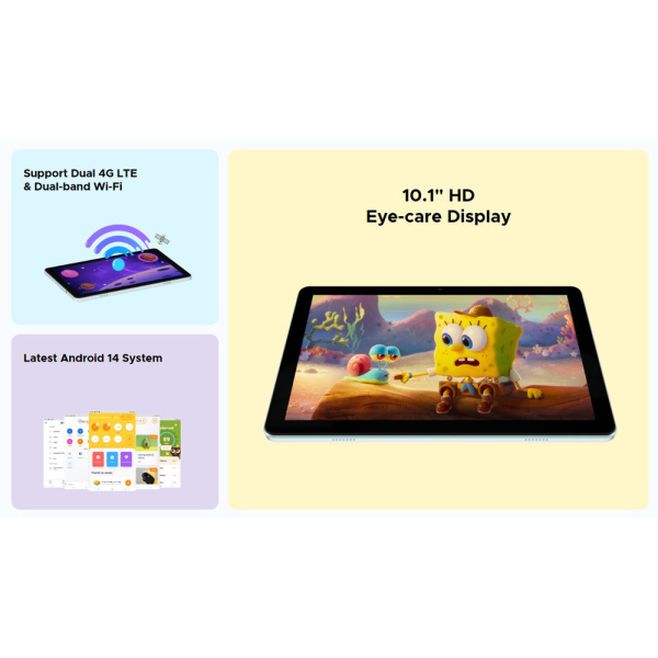 Alternative view of DOOGEE tablet T10W, 10.1", 4/128GB, 4G, Android 14, 8000mAh, μαύρο