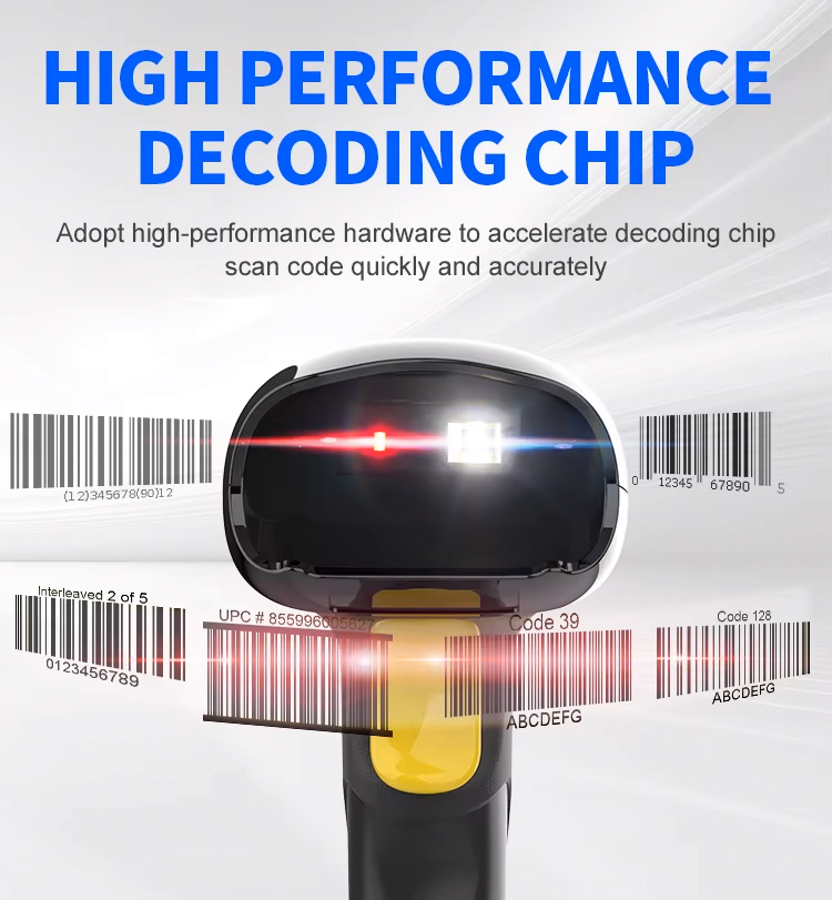 GTCODESTAR barcode scanner X-760H, 1D & 2D, ενσύρματο, μαύρο - Image 3
