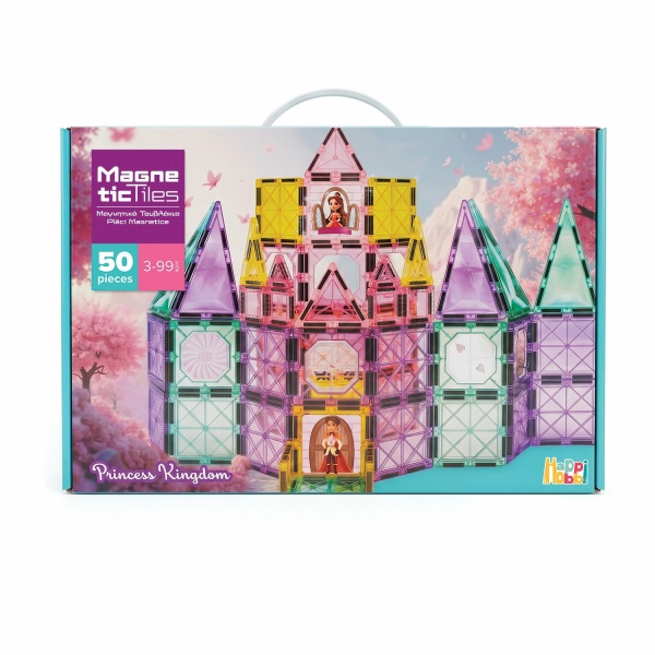 HappiHobbi Μαγνητικά Τουβλάκια Princess Kingdom 50 τμχ Για 3+ Ετών