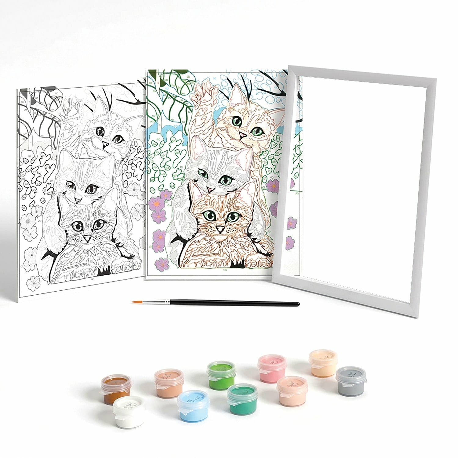 HappiHobbi Paint By Numbers Funny Kitties Για 7+ Ετών - Image 2