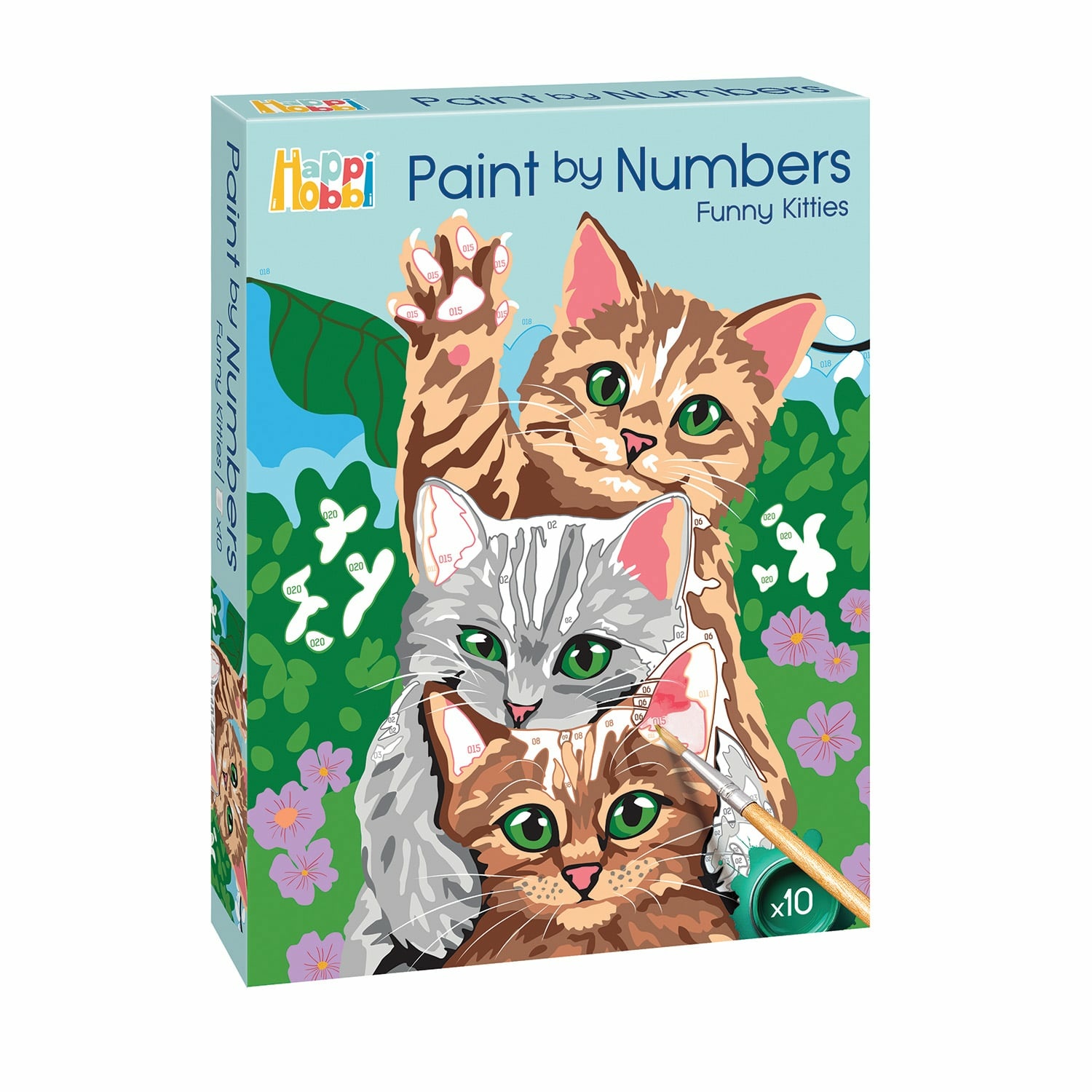 HappiHobbi Paint By Numbers Funny Kitties Για 7+ Ετών - Image 3