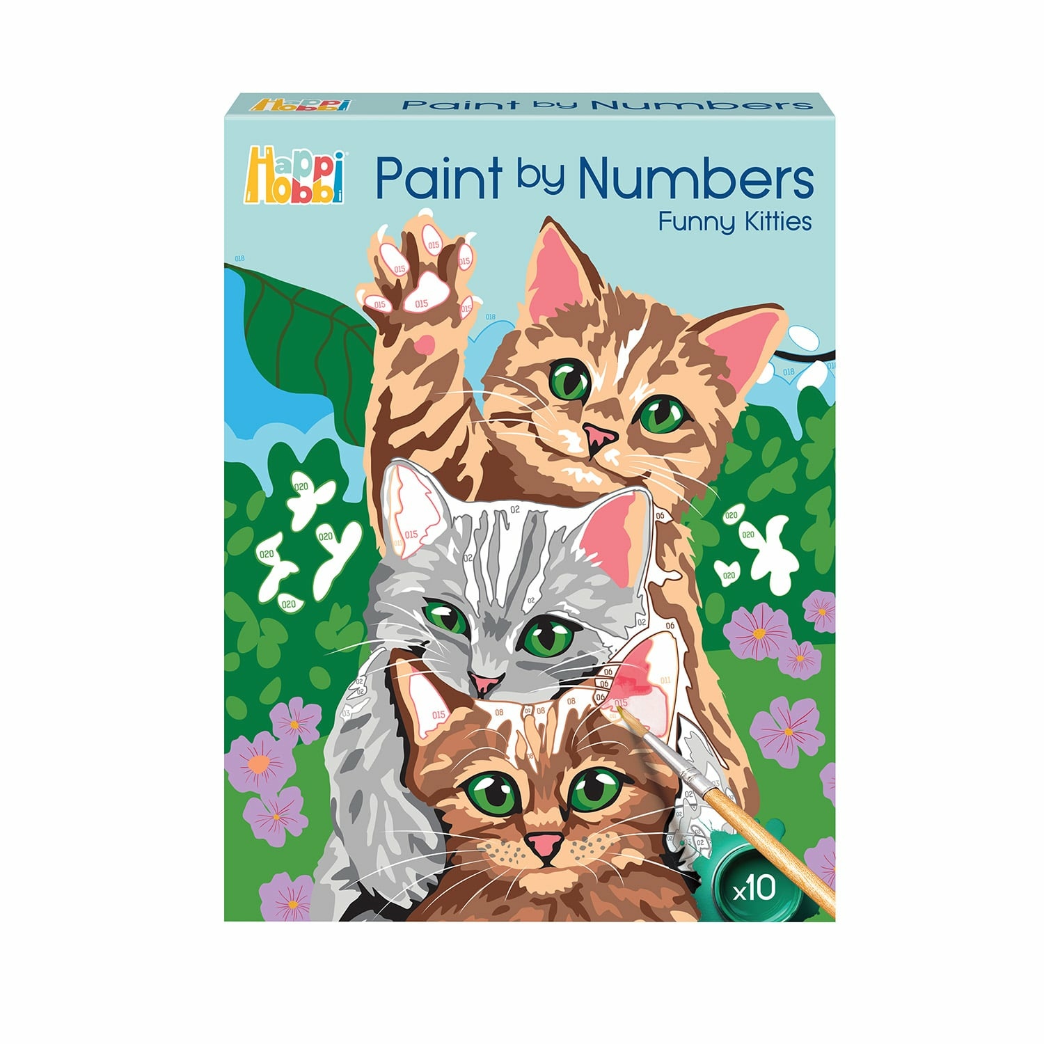 HappiHobbi Paint By Numbers Funny Kitties Για 7+ Ετών