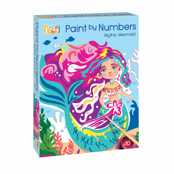 Alternative view of HappiHobbi Paint By Numbers Mythical Mermaid Για 7+ Ετών