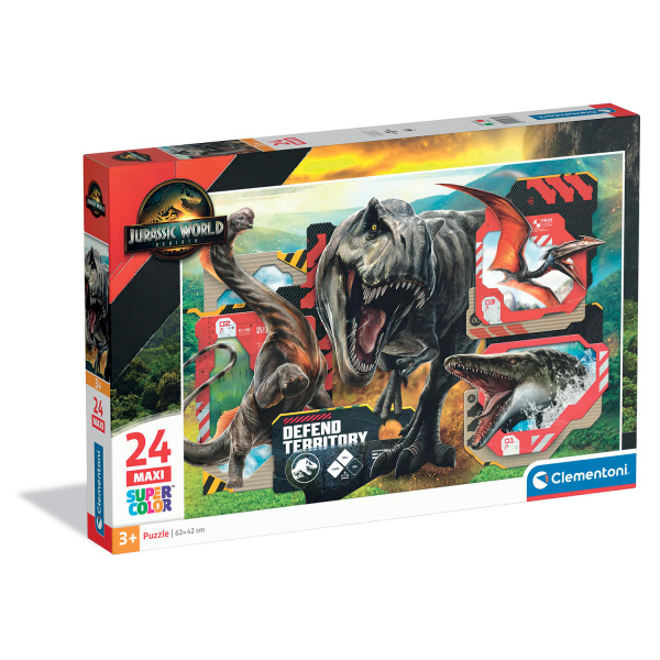 Alternative view of Clementoni Παζλ Supercolor Maxi Jurassic Wolrd Rebirth 24 τμχ