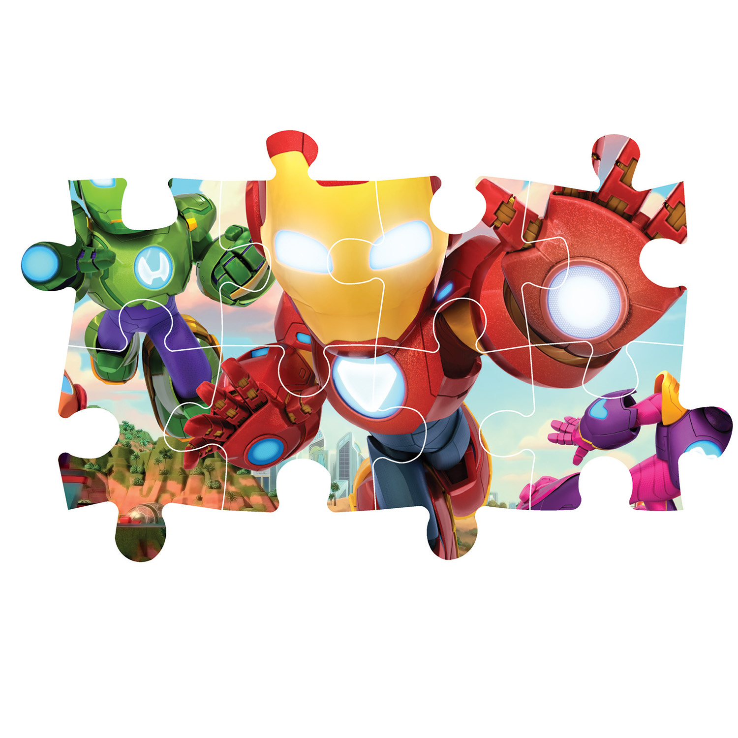 Clementoni Παιδικό Παζλ Maxi Supercolor Iron Man and His Awesome Friends 104 τμχ - Image 3