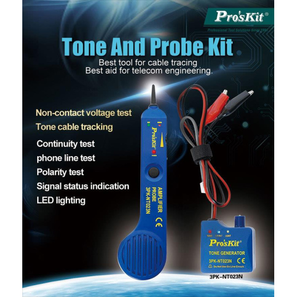 Alternative view of PROSKIT tester καλωδίων 3PK-NT023N, NCV 90~1000V