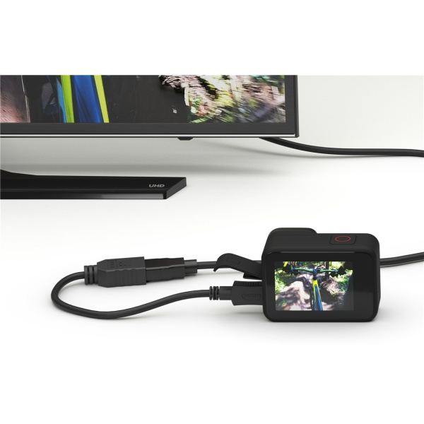 Alternative view of GOOBAY καλώδιο micro HDMI σε HDMI 58683, 4K/60Hz, 0.15m, μαύρο