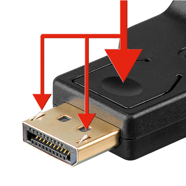 Alternative view of GOOBAY καλώδιο DisplayPort σε VGA 60606, 1080p, 0.15m, μαύρο