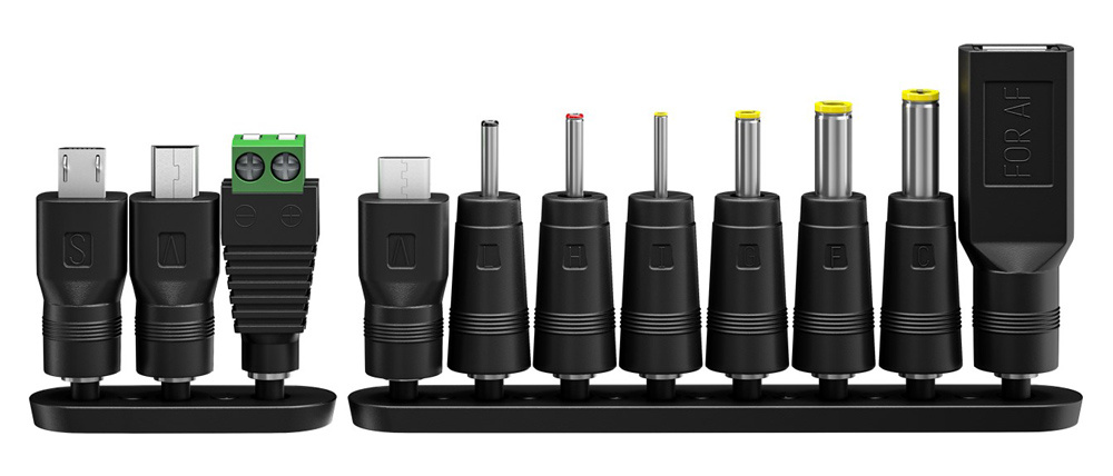 GOOBAY επιτοίχιος φορτιστής 64569, 3V-12V, 18W/1.5A, 12 tips - Image 2
