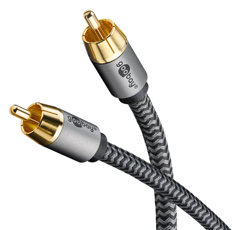GOOBAY καλώδιο ήχου RCA σε RCA 65297, 3m, μαύρο/ασημί - Image 3