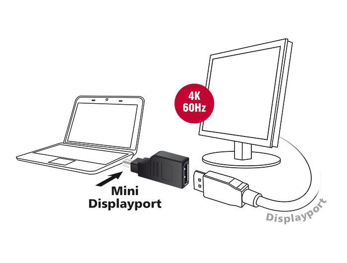 DELOCK αντάπτορας mini DisplayPort σε DisplayPort 65626, 4K, 90° - Image 2