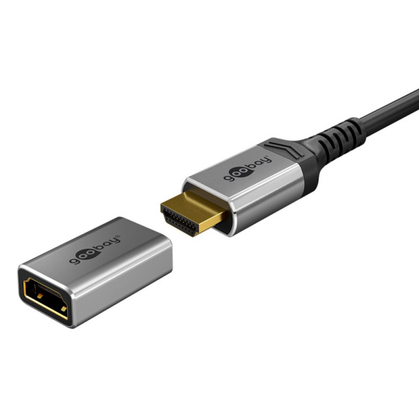 Alternative view of GOOBAY αντάπτορας HDMI 72008, Ethernet, 8K/60Hz, 4K/120Hz, 48 Gbps, γκρι