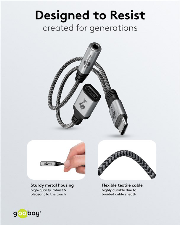 GOOBAY αντάπτορας USB-C σε 3.5mm & USB-C 74524, 60W, 480Mbps, γκρι - Image 6