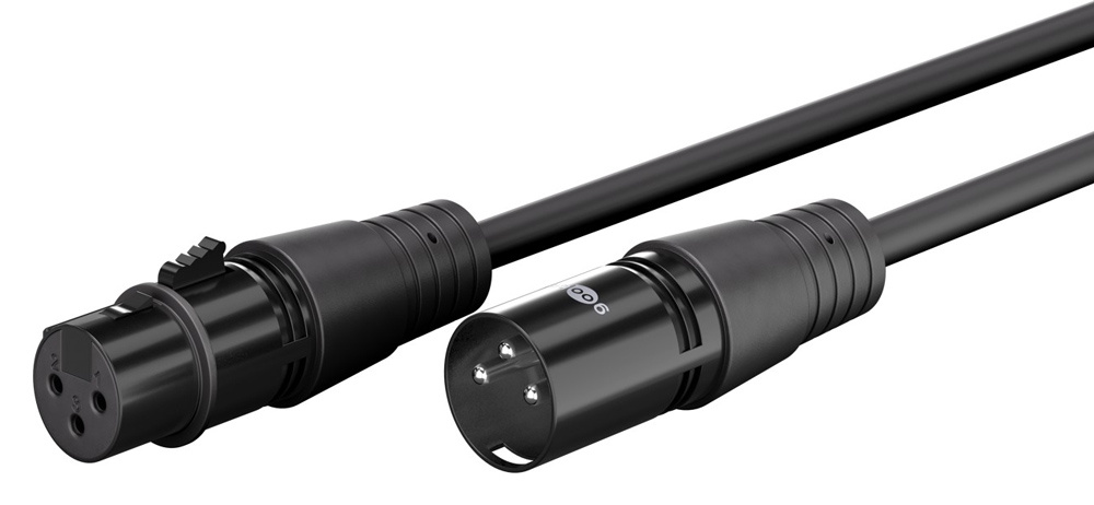 GOOBAY καλώδιο προέκτασης ήχου XLR 80028, 1m, μαύρο