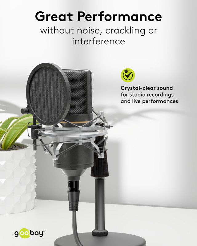 GOOBAY καλώδιο προέκτασης ήχου XLR 80029, 2m, μαύρο - Image 5