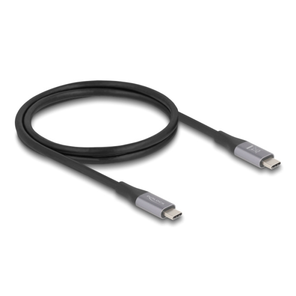 Alternative view of DELOCK καλώδιο USB-C 81191, 240W, 40 Gbps, 8K, 1m, E-Marker, μαύρο