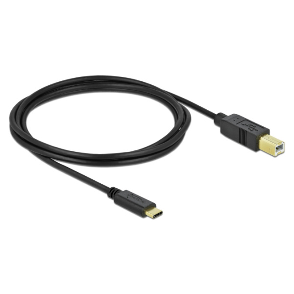 Alternative view of DELOCK καλώδιο USB-C σε USB Type B 83330, 2m, μαύρο