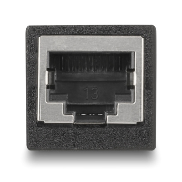 Alternative view of DELOCK σύνδεσμος RJ45 88003, θηλυκό σε θηλυκό, Cat.6, μαύρος
