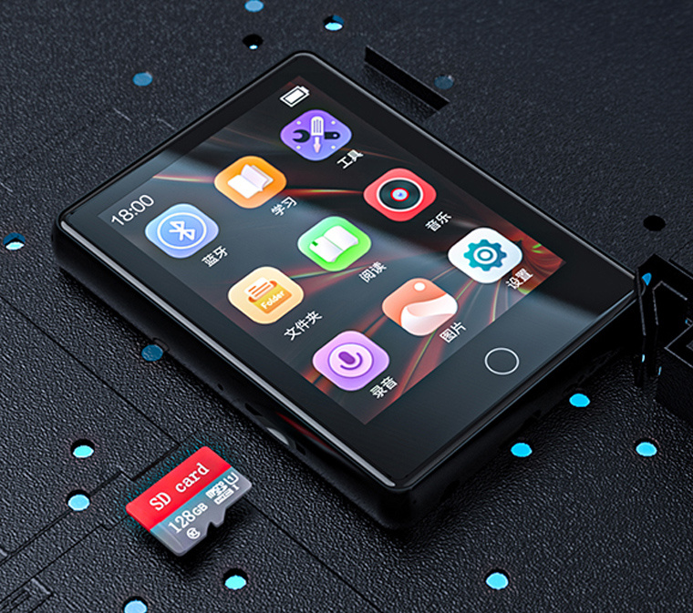 RUIZU MP3 player A6 με οθόνη αφής 2.8", 32GB, Bluetooth, ελληνικό μενού, μαύρο - Image 3
