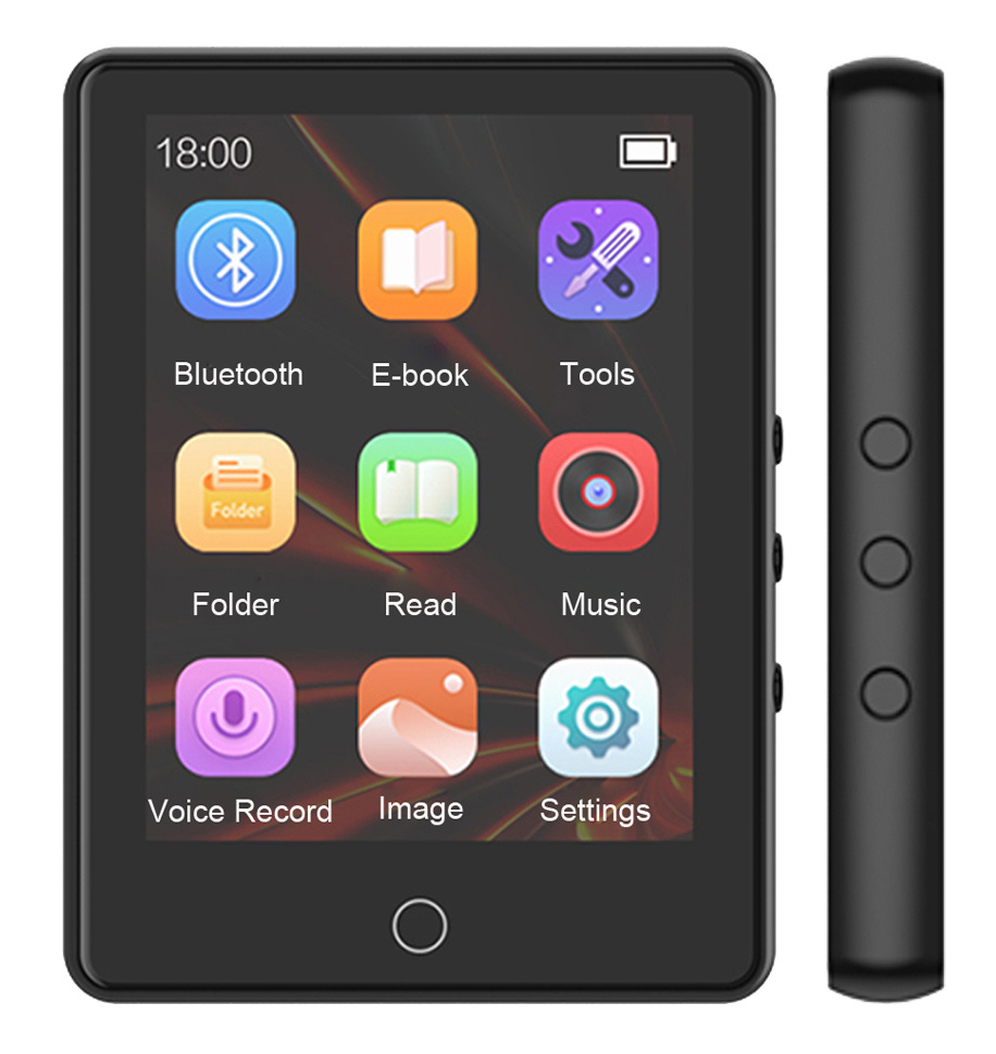 RUIZU MP3 player A6 με οθόνη αφής 2.8", 32GB, Bluetooth, ελληνικό μενού, μαύρο - Image 4