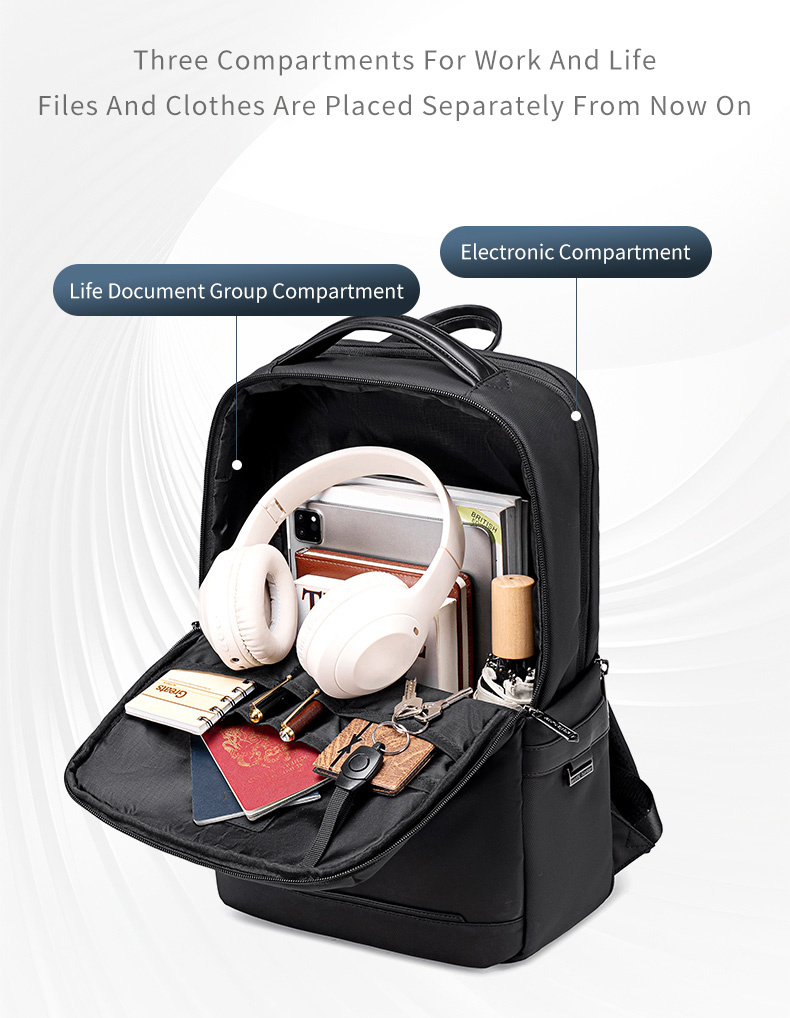 ARCTIC HUNTER τσάντα πλάτης B00872 με θήκη laptop 15.6", 14.5L, χακί - Image 3