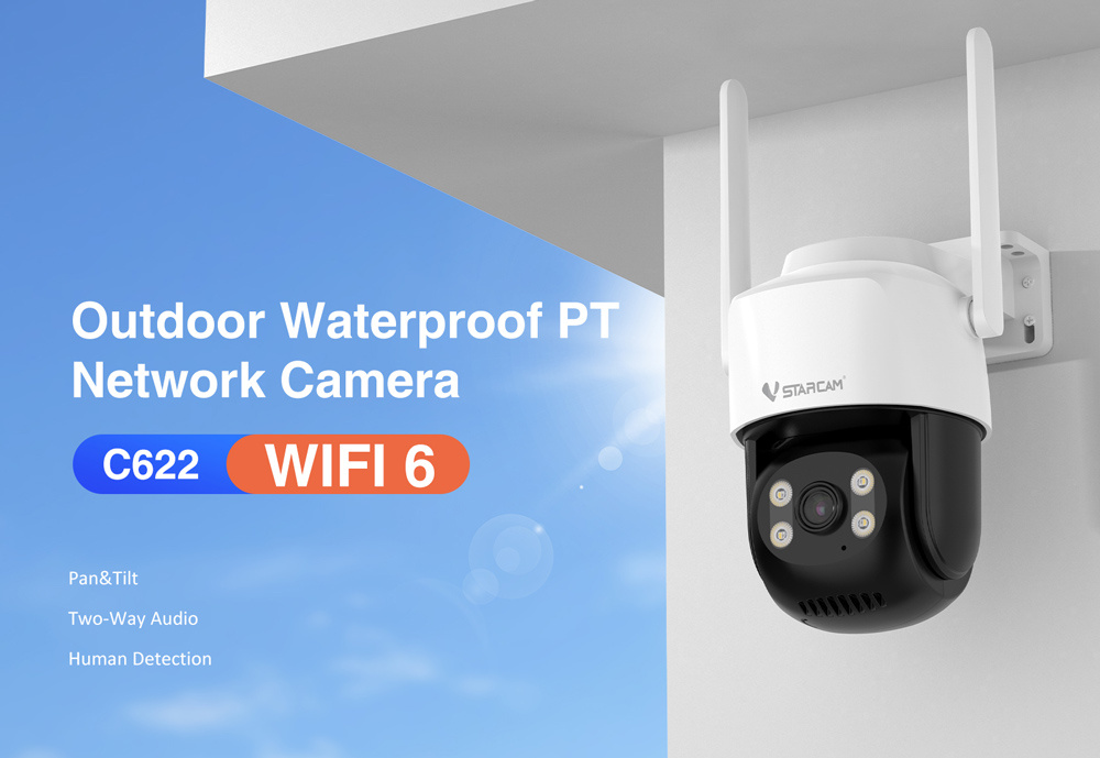 VSTARCAM smart κάμερα C622, 2MP, WiFi, PTZ, SD, IP66 - Image 2