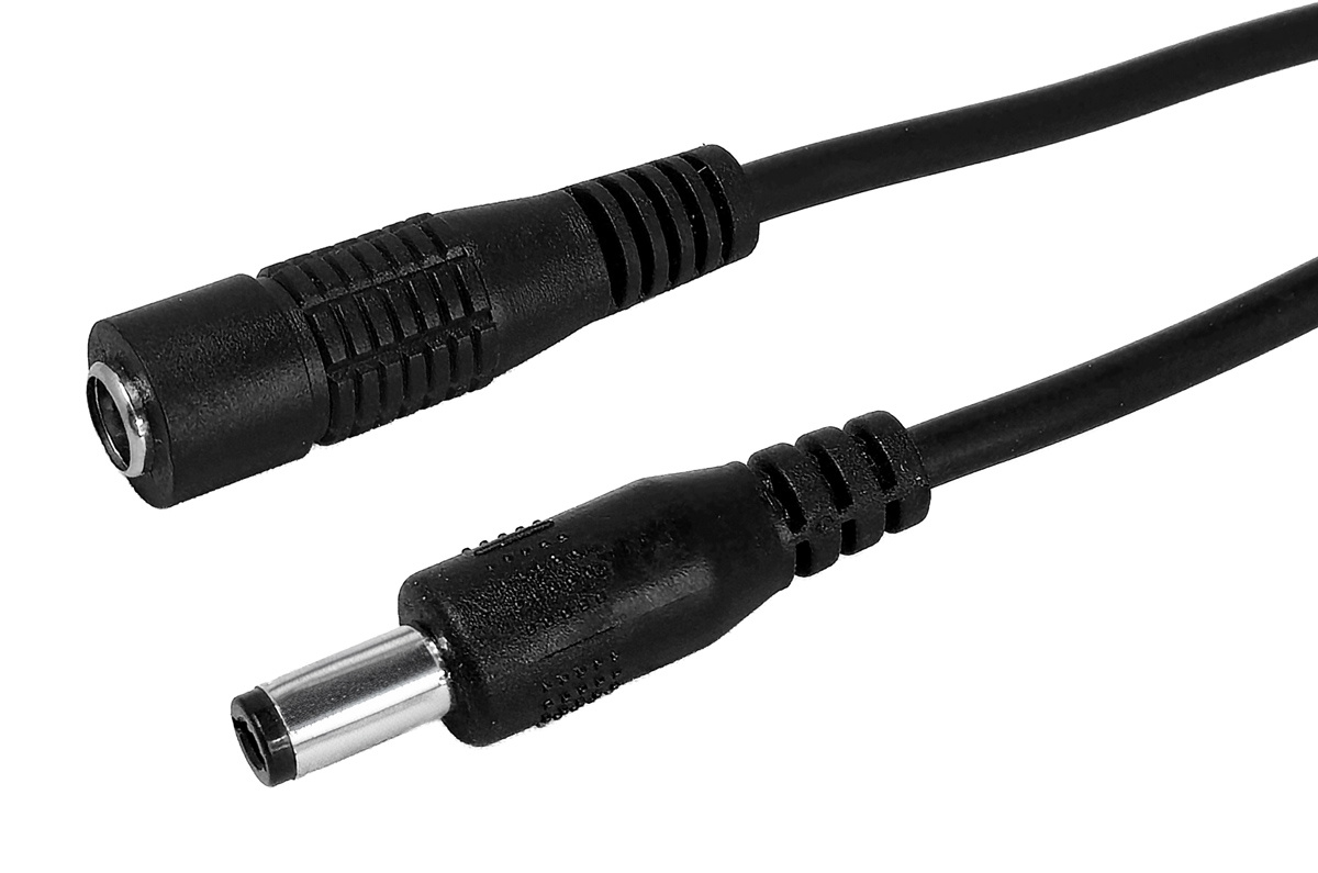 POWERTECH καλώδιο προέκτασης τροφοδοσίας CAB-H198, 5.5x2.1mm, 5m, μαύρο