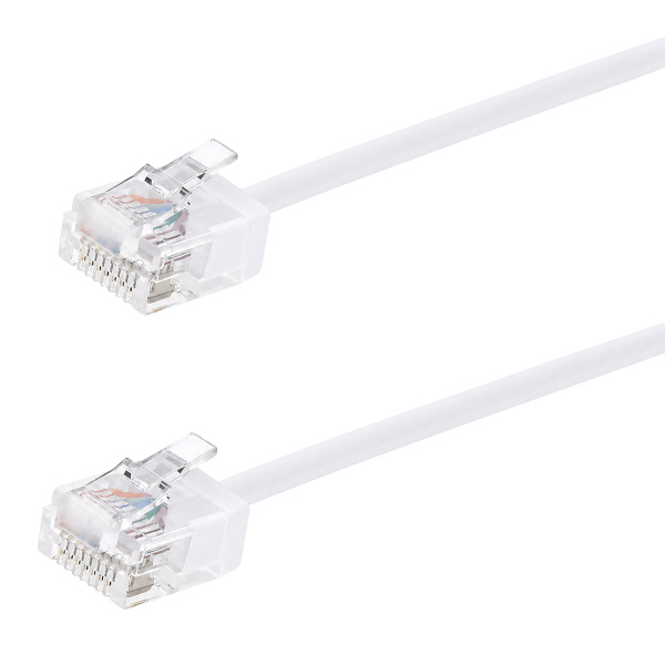 POWERTECH καλώδιο δικτύου CAB-N476, Cat 6A U/UTP, ultra slim, copper, 500MHz, 10m, λευκό