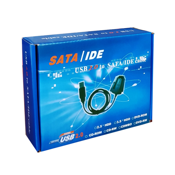 Alternative view of POWERTECH Converter USB 2.0 σε IDE & SATA CAB-U122, με τροφοδοσία, 0.8m