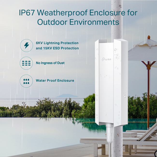 TP-LINK access point EAP650-Outdoor, WiFi 6, Mesh, AX3000, Ver. 1.0 - Image 3