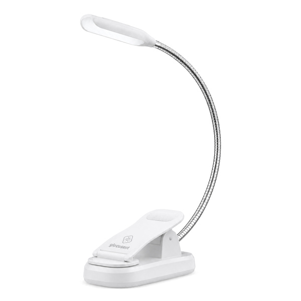 GLOCUSENT LED φακός διαβάσματος GLCSNTBL105W, επαναφορτιζόμενος, έως 45lm, λευκός