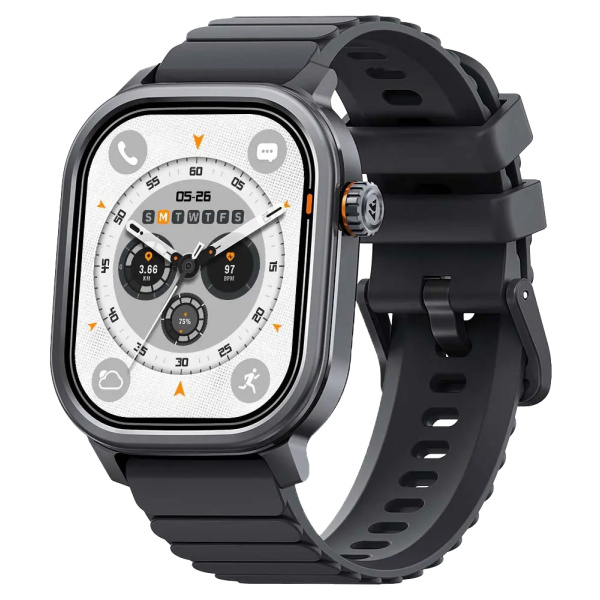 KOSPET smartwatch Pulse, heart rate, 1.96" AMOLED, IP68, μαύρο