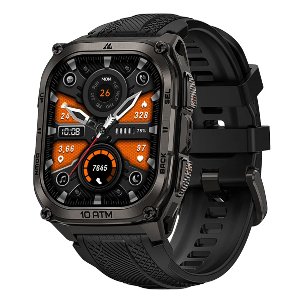 KOSPET smartwatch TANK M4, heart rate, 1.96" AMOLED, GPS, 10 ATM & IP69K, μαύρο
