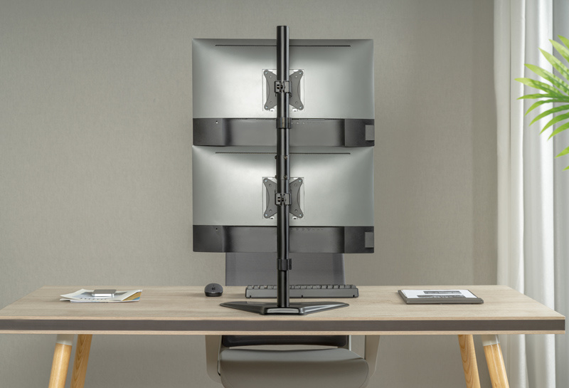 BRATECK βάση γραφείου για 2x οθόνες LDT66-T02V, 17-32", έως 9kg - Image 2