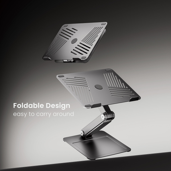 Alternative view of BRATECK μεταλλική βάση για laptop LPS09-02, 11~17", foldable, γκρι