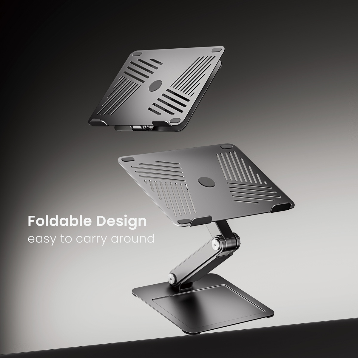 BRATECK μεταλλική βάση για laptop LPS09-02, 11~17", foldable, γκρι - Image 2