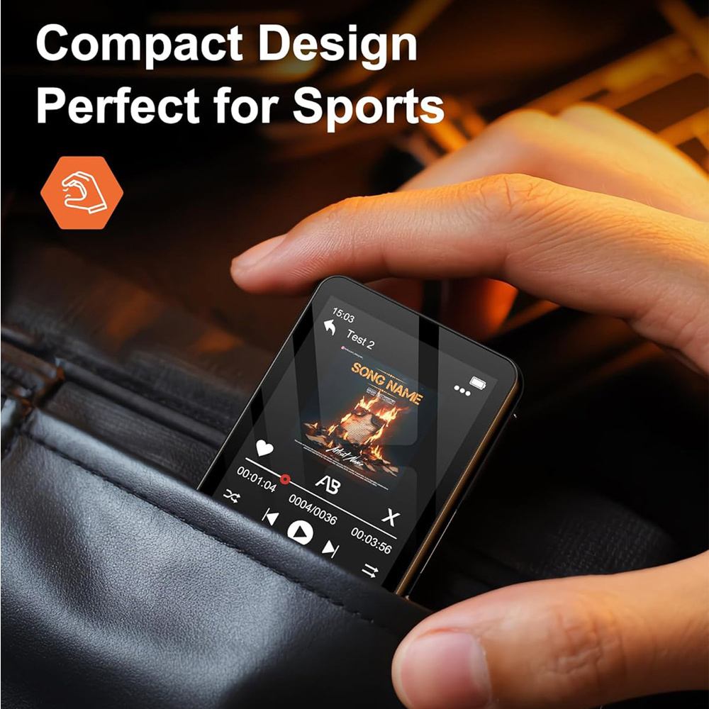 RUIZU MP3 player M19 με οθόνη αφής 2.4", 32GB, Bluetooth, μαύρο - Image 3