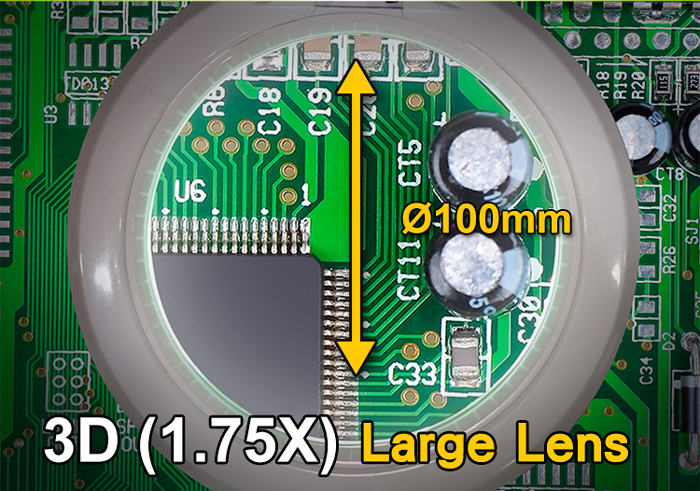 PROSKIT μεγεθυντικός φακός MA-1010U, κλιπ & βάση, LED, 3D 1.75x, λευκός - Image 4