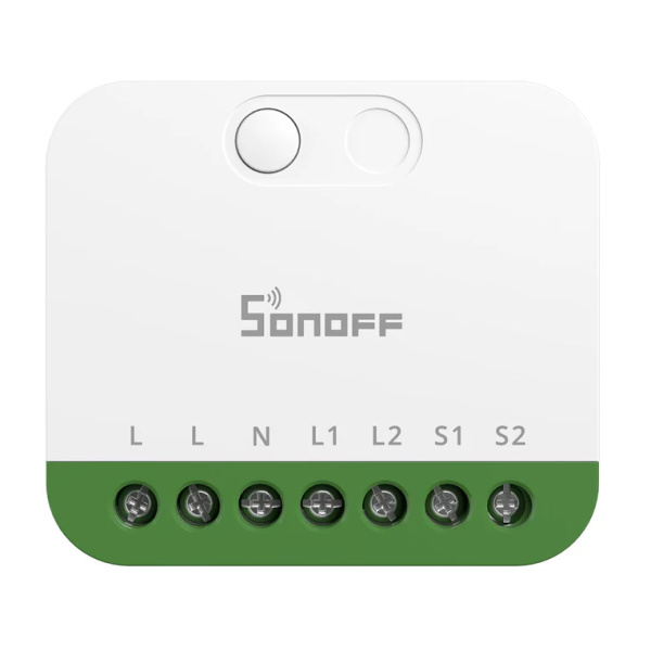 SONOFF smart διακόπτης MINI DUO, 2 κανάλια, WiFi, συμβατός με Matter, 16A, λευκός