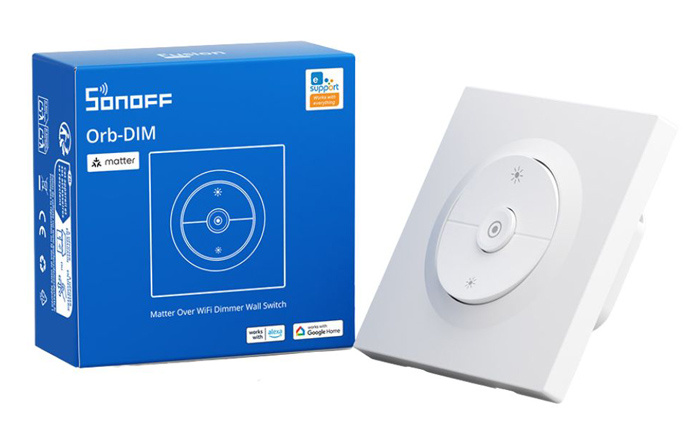 SONOFF smart επιτοίχιος διακόπτης dimmer Orb-DIM, WiFi, Matter, 400W, λευκός - Image 4