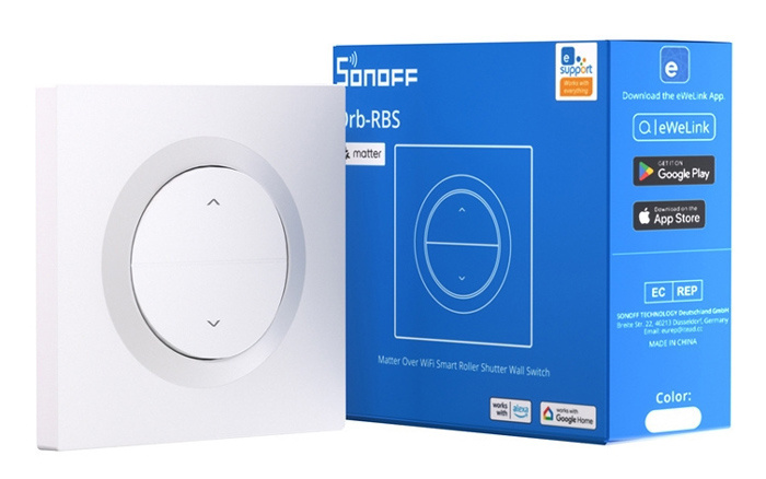 SONOFF smart επιτοίχιος διακόπτης ρολών Orb-RBS, WiFi, Matter, 1A, λευκός - Image 4