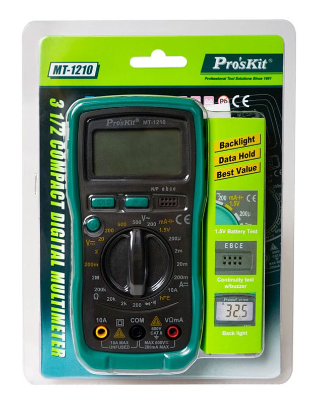 PROSKIT ψηφιακό πολύμετρο MT-1210, μέτρηση AC/DC - Image 8