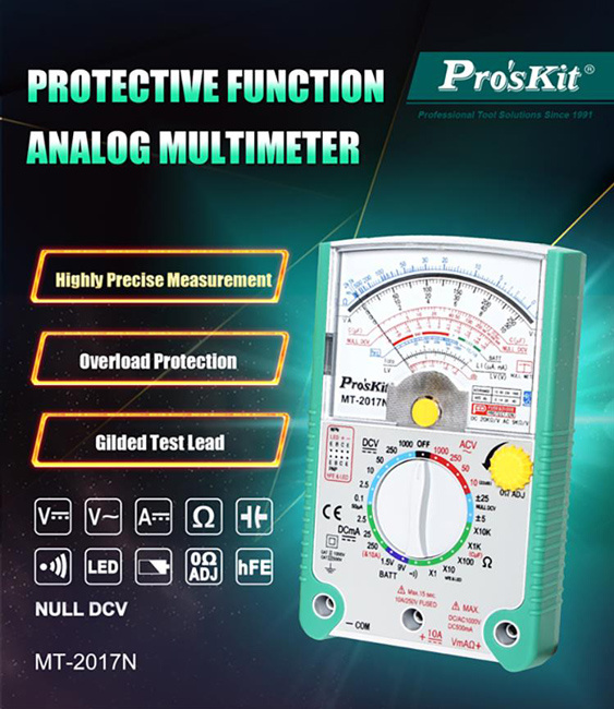 PROSKIT αναλογικό πολύμετρο MT-2017N, DCV, ACV - Image 2